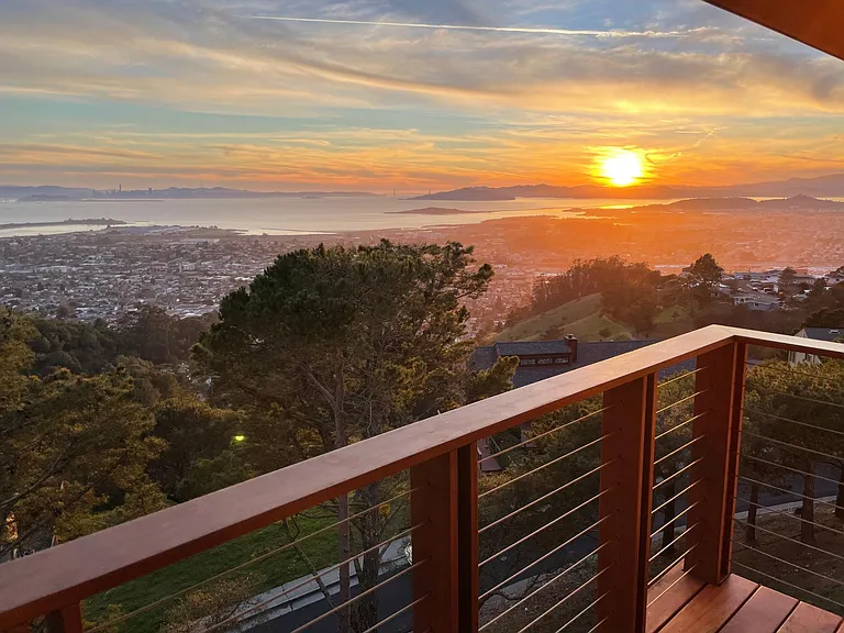Balcony with view. Every night is a different light show at sunset.