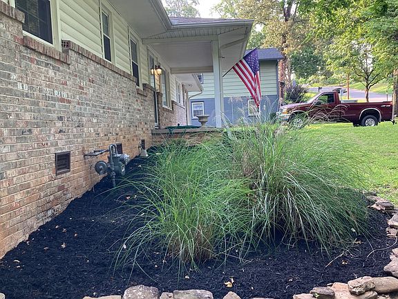 Looking at front flower bed