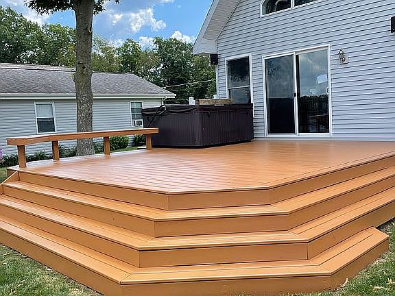 New deck and hot tub 2017