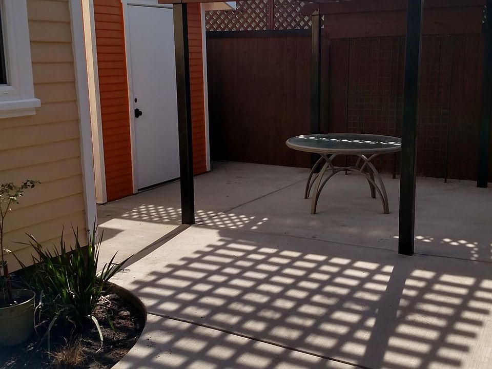 Common area and Pergola. White door is common laundry