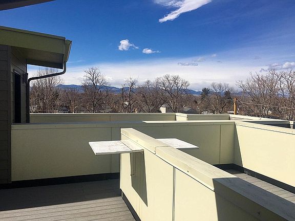 mountain view on roof top deck
