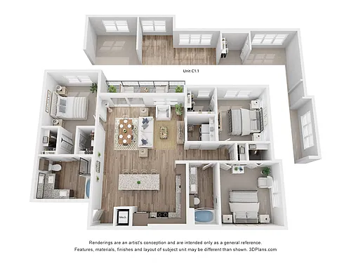 Floor plan C1 McKnight