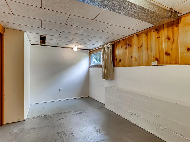 Luxury vinyl plank flooring has been added to this downstairs bedroom.