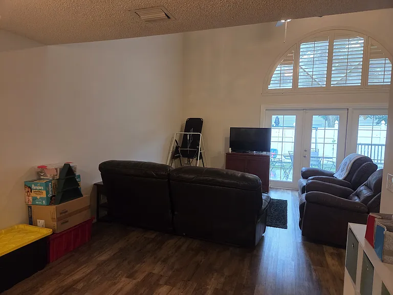 Dining room facing living room