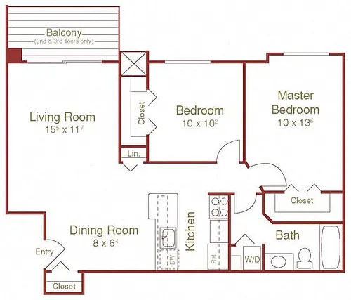 Floor plan Woodward Upper