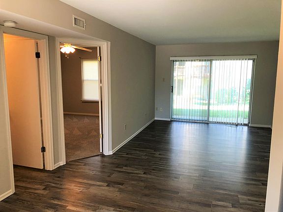 New luxury vinyl plan flooring in the living area and new carpet in the bedroom.