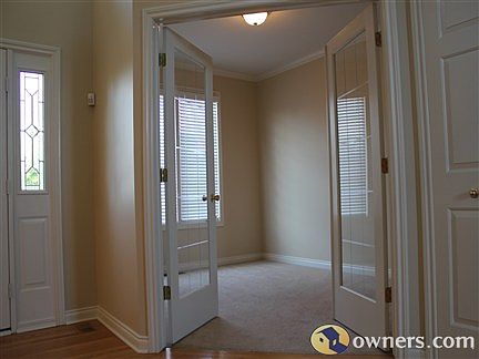 Den with French glass doors
