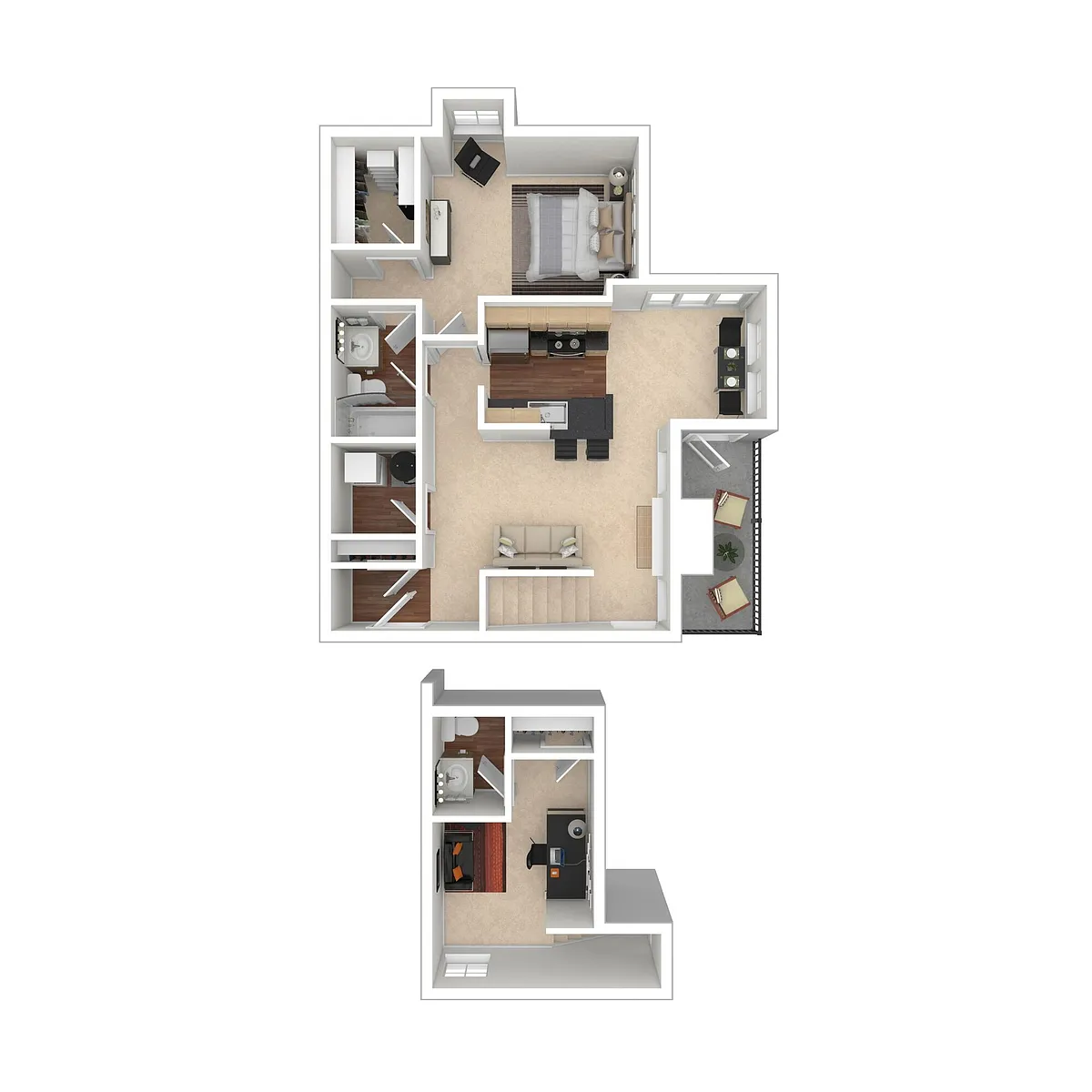 Floor plan The Attleboro with Loft