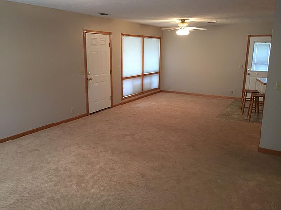 Open living room and dining room