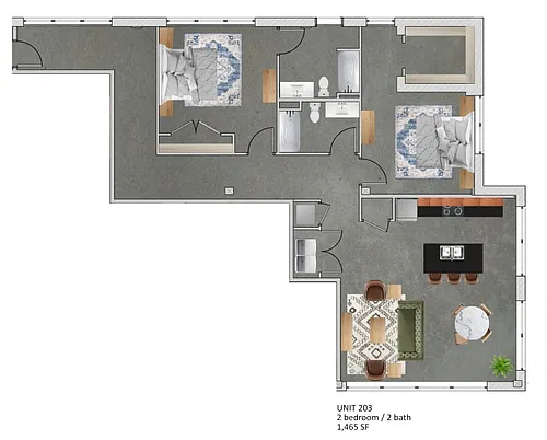 Floor plan 2 Bedroom (Phase 2)