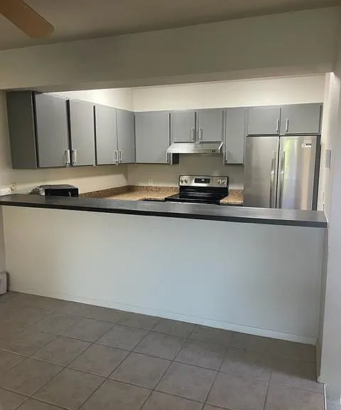 Kitchen with new cabinets and appliances