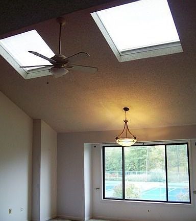 cathedral ceiling in living room