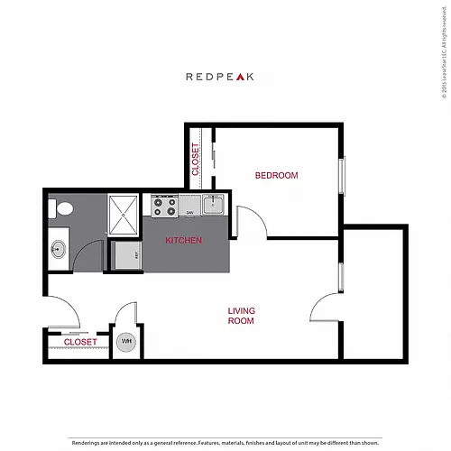 Floor plan 1145 A1 - One Bedroom