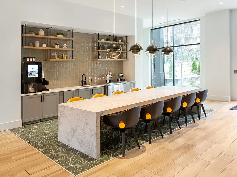 Resident Event Kitchen with Coffee Bar and Self-serve Beer Taps