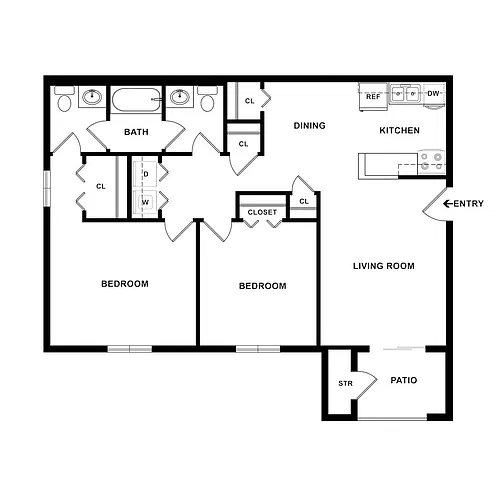 Floor plan Three Bedroom