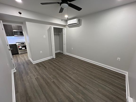 Bedroom has closet space and separate remote controlled AC and heating.