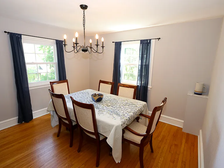 Sun-filled dining room