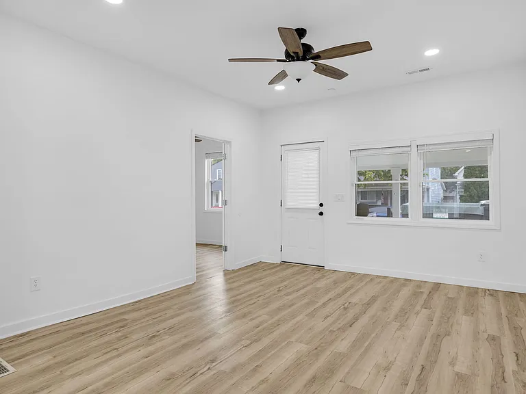 Spacious living room with tall ceilings!