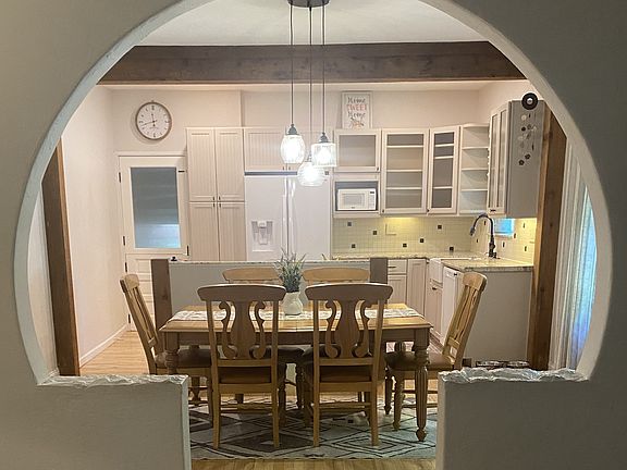 Dining room and open kitchen