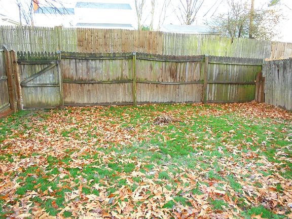Fenced in backyard