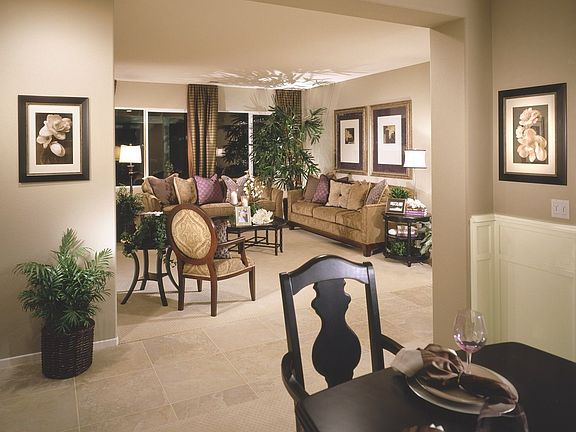 living room of model home
