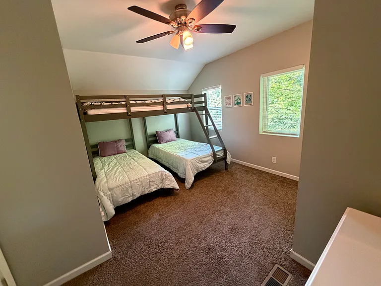 Bedroom and triple bunk