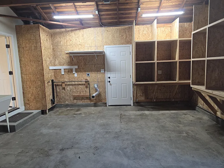 Laundry in garage,