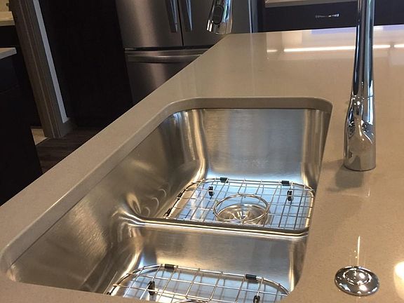 Gleaming stainless steel sink