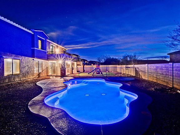 Backyard with Beautiful Sparkling Pool
