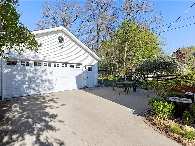 Garage and patio