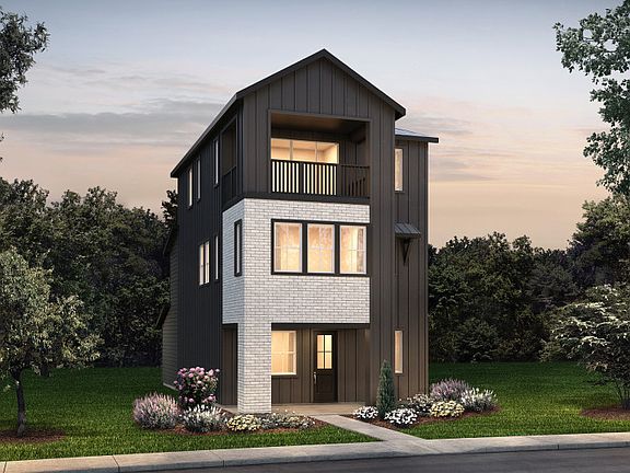 Three-story Hartnett plan shown in Elevation A.
