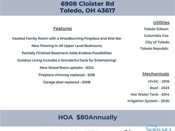 6908 Cloister Rd, Toledo, OH 43617