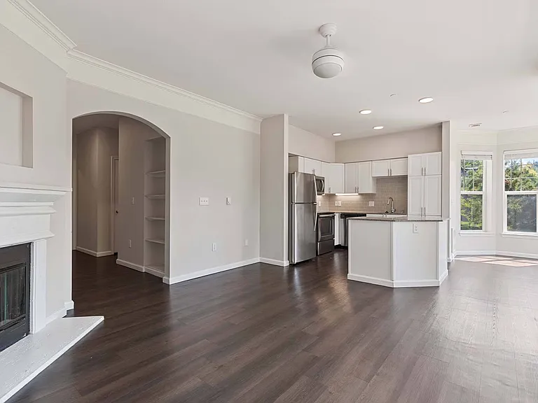 A refined living and kitchen space