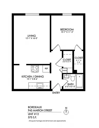 Floor plan 1Bedroom, 1 Bathroom