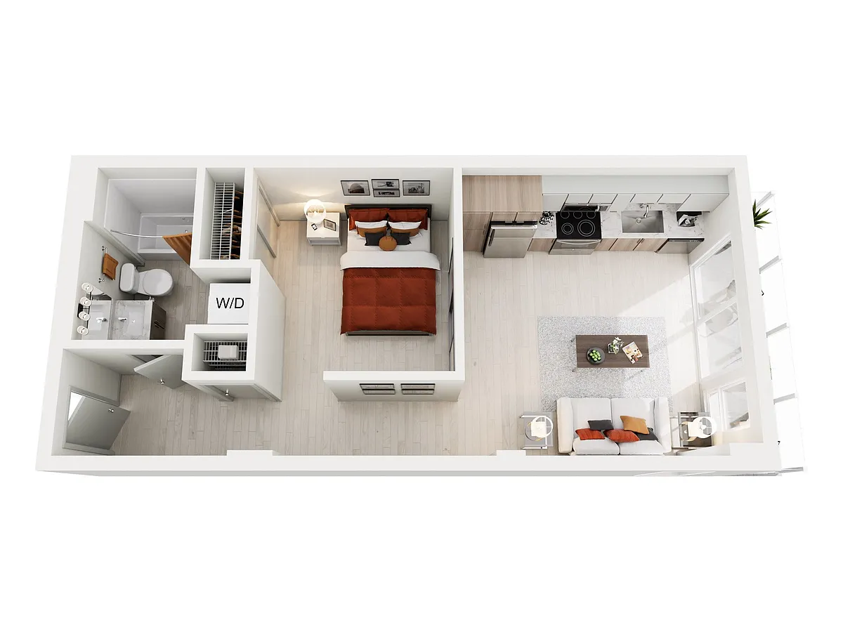 Floor plan 1x1 Urban L