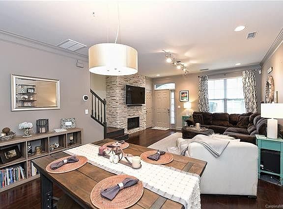 Full view of dining and living areas