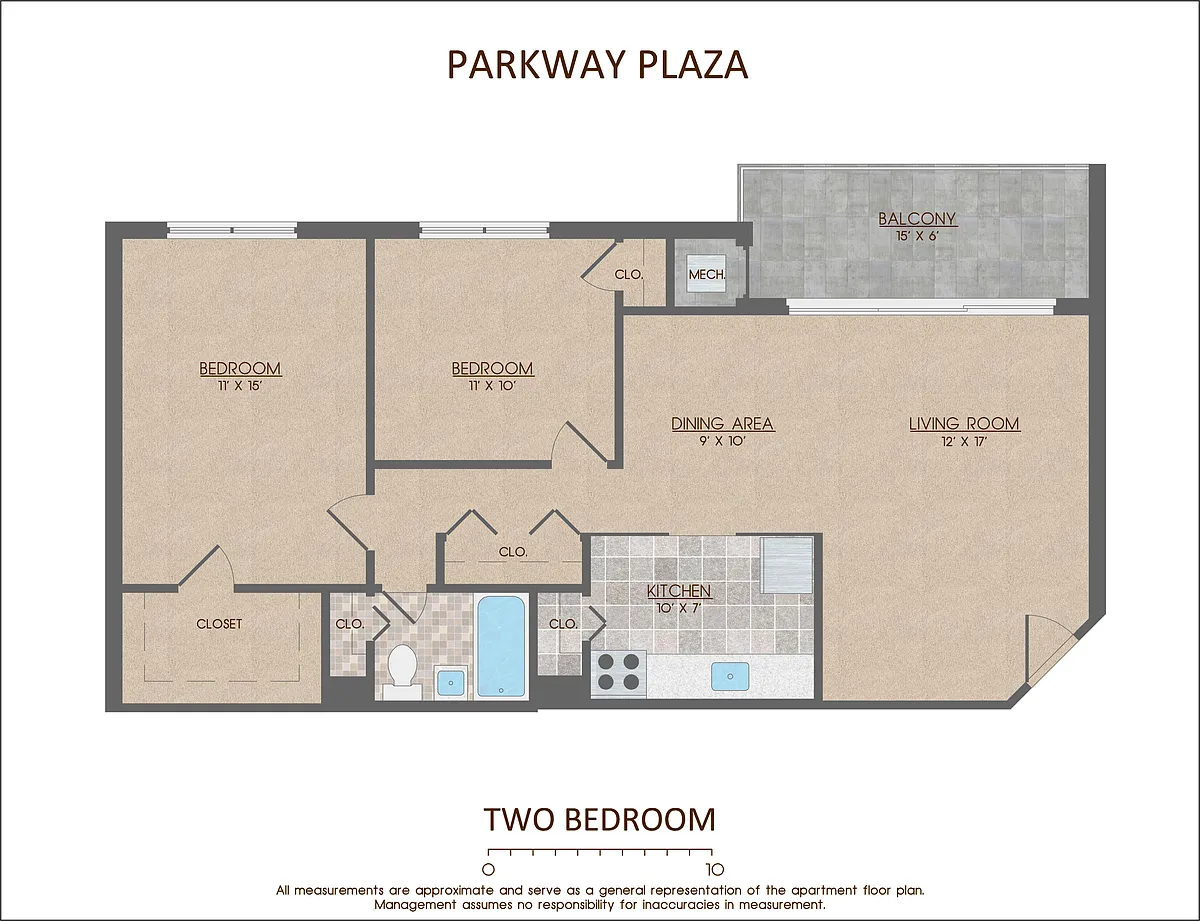 Floor plan 2BR LARGE T-LEVEL 1 WIC