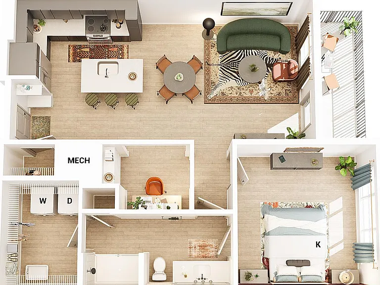 3D Floorplan - Unit A5_Scheme 1 3D Floorplan - Unit A5_Scheme 1