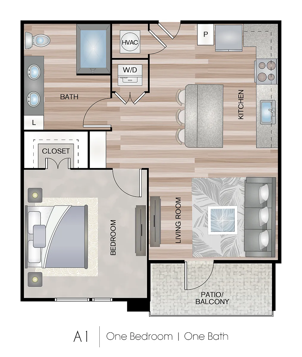 Floor plan One bedroom