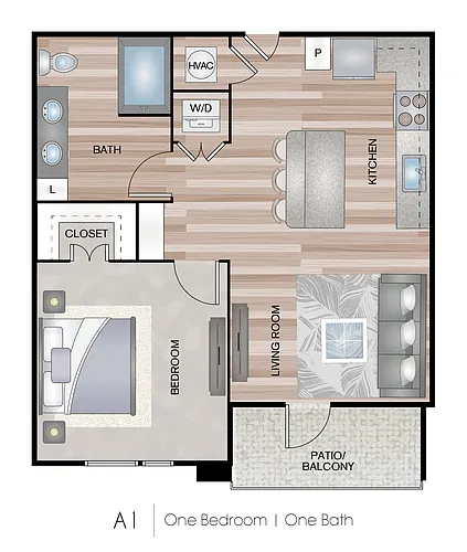 Floor plan One bedroom