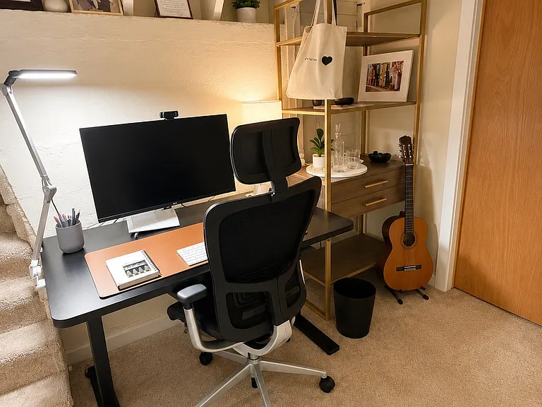 Basement office space.
