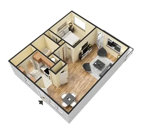 Floor plan 1X1
