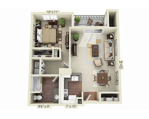 Floor plan Plan A1E