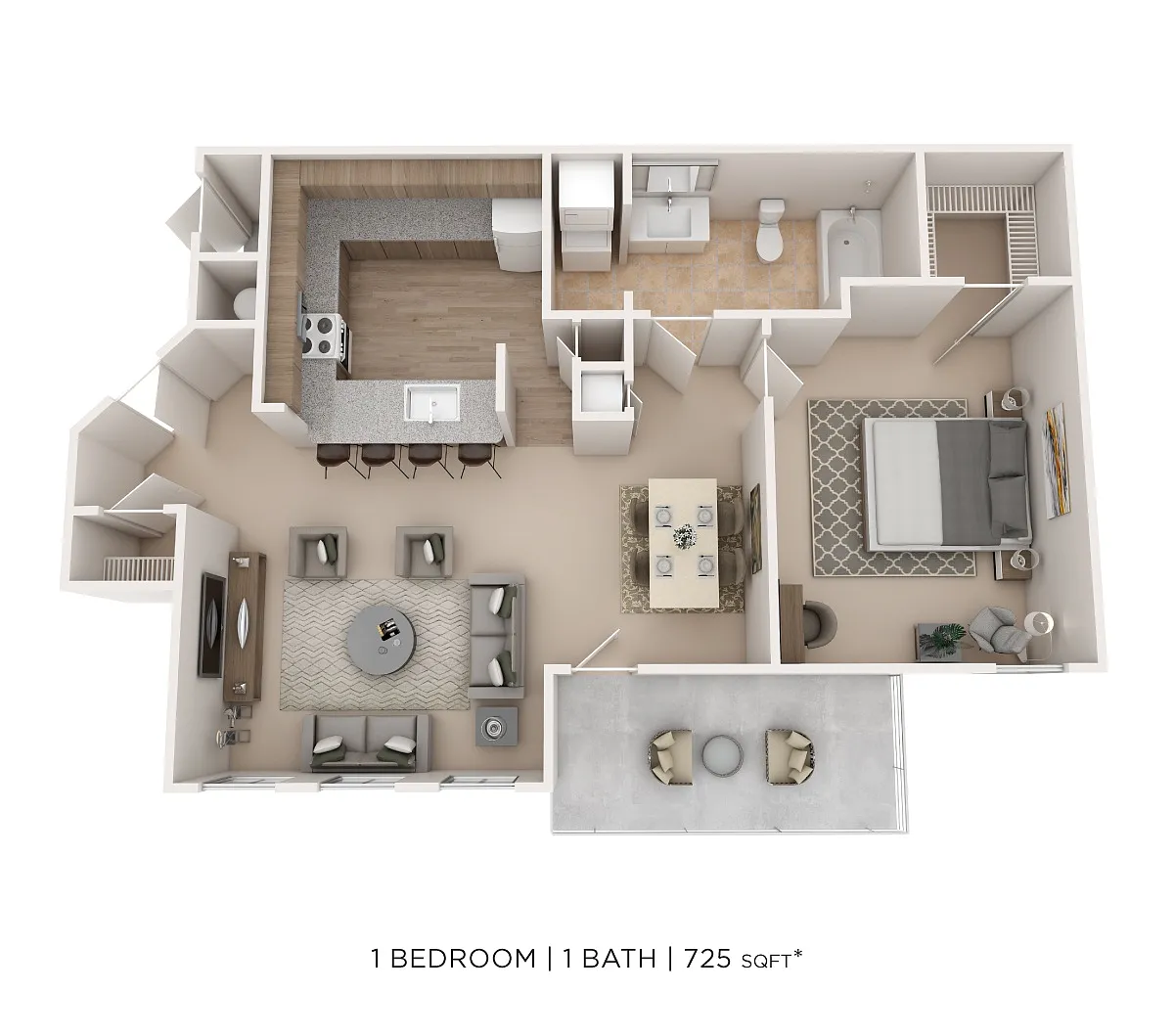 Floor plan One Bedroom