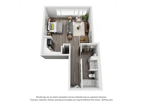 Floor plan Cary - Studio