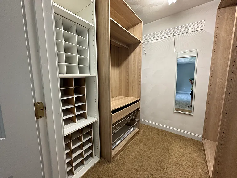 Bedroom 1 closet organization system