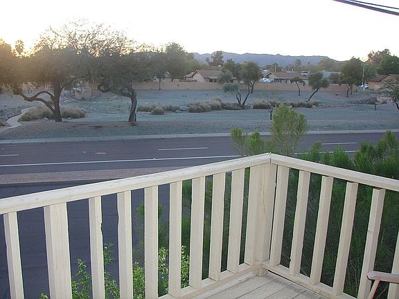 Balcony facing west towards