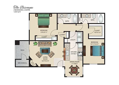 Floor plan The Biscayne
