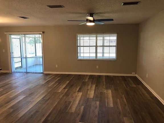 View from front door looking into living room.