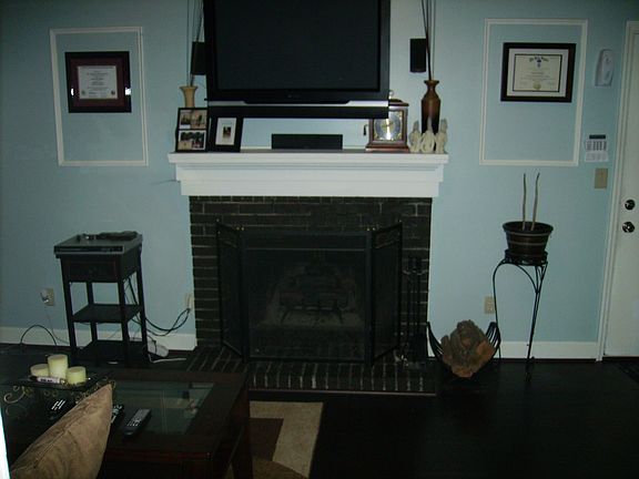 Living room fireplace